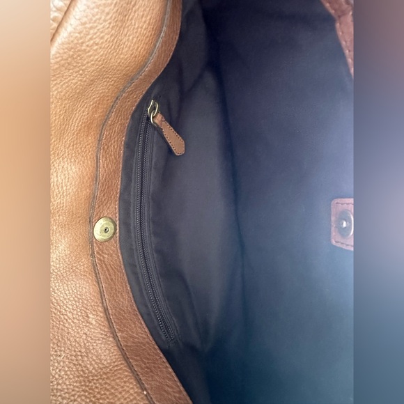 Coach brown leather briefcase bag with strap - Picture 3 of 12